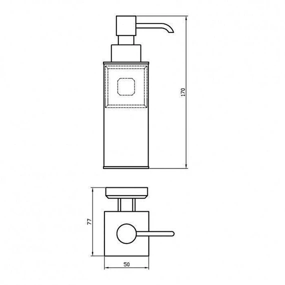Дозатор для жидкого мыла (латунь) Леонардо 9932 - Изображение №4