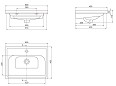 Тумба Винтаж консольная 60 см с умывальником Frame (Севилья) - Изображение №19