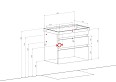 Тумба Вінтаж консольна 70 см з умивальником Frame (севілья) - Зображення №14