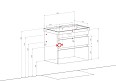 Тумба Вінтаж консольна 70 см з умивальником Frame (Аліканте) - Зображення №15