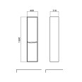Пенал Альфа белый - подвесной 40 см (правый) - Изображение №12