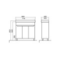 Тумба Омега напольная 80 см с умывальником Элит - Изображение №15