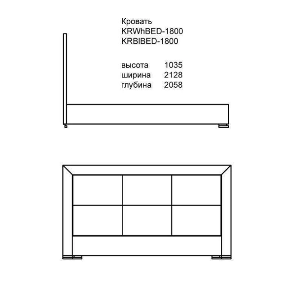 Кровать Карат 1800 White Glosse С Подъемным Механизмом - Изображение №7