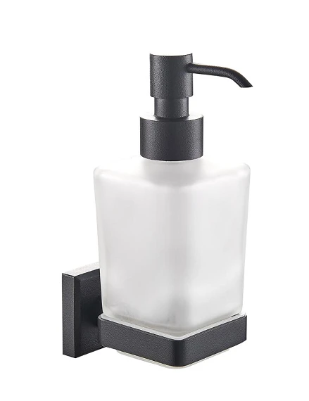Дозатор для жидкого мыла Леонардо, черный матовый 9933A - Изображение №2