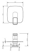 Смеситель скрытого монтажа для душа Terra (1 функция) 90447R - Изображение №9