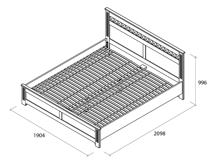 Кровать Бьянка 1800 (1-5) без ламели - Изображение №5
