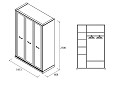 Шкаф для одежды, 3-х дверная Бьянка - Изображение №5