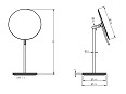 Косметичне дзеркало настільне, кругле Liberty 200 мм MM-FRB036CP - Зображення №11