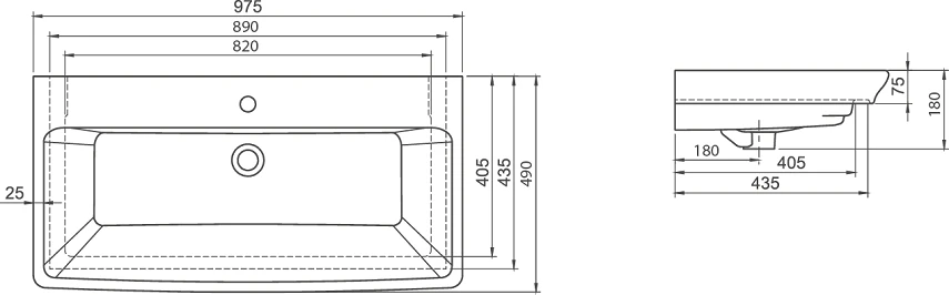 Тумба Америна консольная 100 см (Каштан) с умывальником Arica - Изображение №9