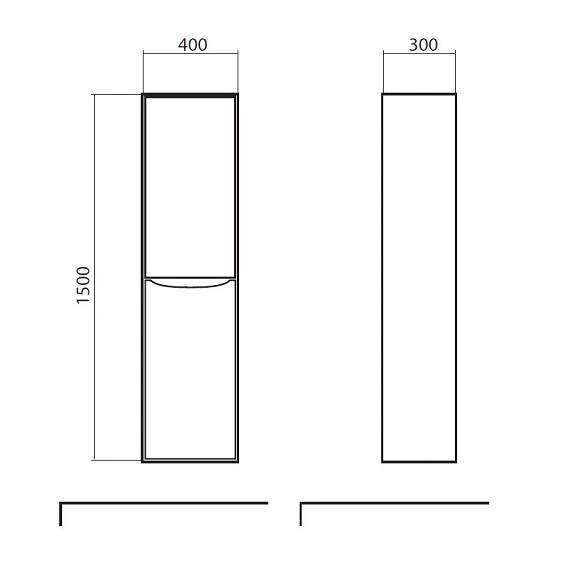 Пенал Амеріна консольний 40 см (Каштан) - Зображення №6