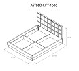 Ліжко Астрід 1600 с підйомним механізмом сірий - Зображення №7