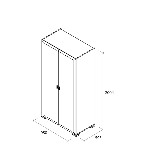 Шафа для одягу 2-х дверна  Карат - Зображення №3