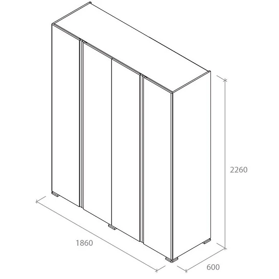 Шкаф для одежди,4-х дверная Avangard - Изображение №3