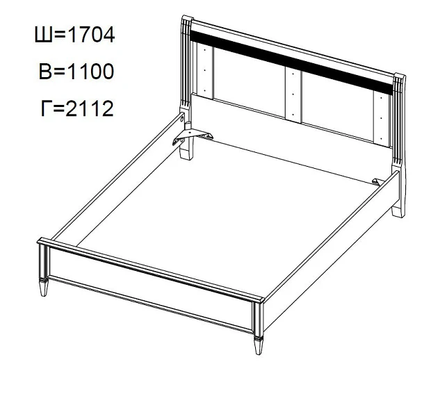 Кровать 1600 без подъемного механизма Afina - Изображение №4
