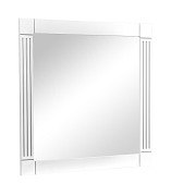 Зеркало Роял белый цвет 100 см патина серебро - Изображение №1