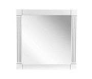 Зеркало Роял белый цвет 100 см патина серебро - Изображение №1