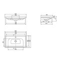 Тумба Вінтаж консольна 80 см з умивальником Frame (Бетон) - Зображення №18