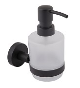 Дозатор для жидкого мыла Глория, стекло, черный матовый 8133 - Изображение №1