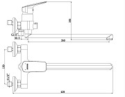 Смеситель для ванны Imperial 91389 А с длинным изливом - Изображение №1