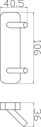 Планка с крючками CAPRI, хром 6652×2 - Изображение №1