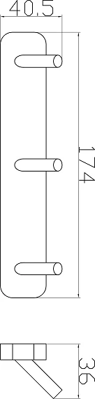 Планка с крючками CAPRI, хром 6653×3 - Изображение №3