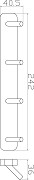 Планка з гачками Капрі, хром 6654×4 - Зображення №5