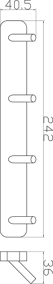 Планка з гачками Капрі, хром 6654×4 - Зображення №3