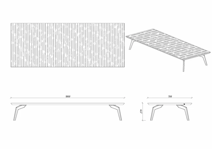 Стіл журнальний Рона 120x60x27,5 - Зображення №3