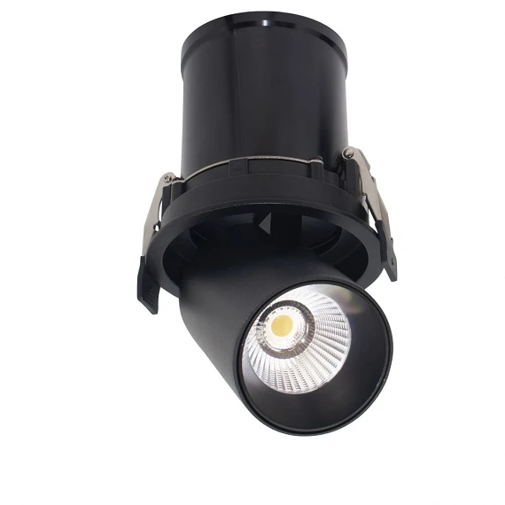 GARDA LED точкове світло вмонтоване (SWIVEL) BLACK 12W 3000K - Зображення №2