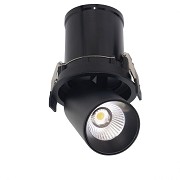 GARDA LED точкове світло вмонтоване (SWIVEL) BLACK 12W 3000K - Зображення №1