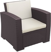 Крісло плетене з ратану MONACO 831 коричневе HAGEA - Зображення №1