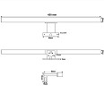 LED підсвітка Delta Lux 45 см, 5W, чорний мат - Зображення №7