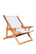 CHALET CHAIR CLASSIC Крісло шезлонг 750х940х810 дуб, каркас венге, матрац текстилен сірий Woodsun - Зображення №3