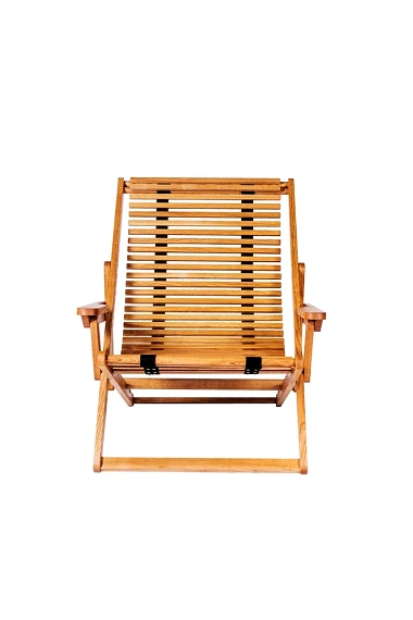 CHALET CHAIR WOOD Крісло шезлонг 760х940х810 дуб, колір венге Woodsun - Зображення №2