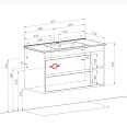 Тумба Шельф (Нордленд) 100 см со столешницей. Loft-Iron и усл. 