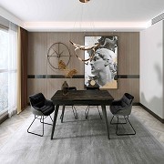 Стол АТЛАНТА 140(180)*80*76 Laminam Naturali Noir Desir (5mm) - Изображение №1