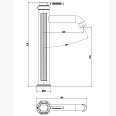 METRO 05 GOLD Смеситель для умывальника высокий - Изображение №5