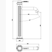 METRO 05 GOLD Смеситель для умывальника высокий - Изображение №1