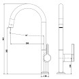 BARI 04 CHROME Смеситель для кухни - Изображение №5