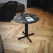 Стол журнальный Рио d60x45 RICHMOND BLACK (9mm) - Изображение №1
