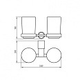 Стакан для зубних щіток подвійний Маттео 8828 - Зображення №7