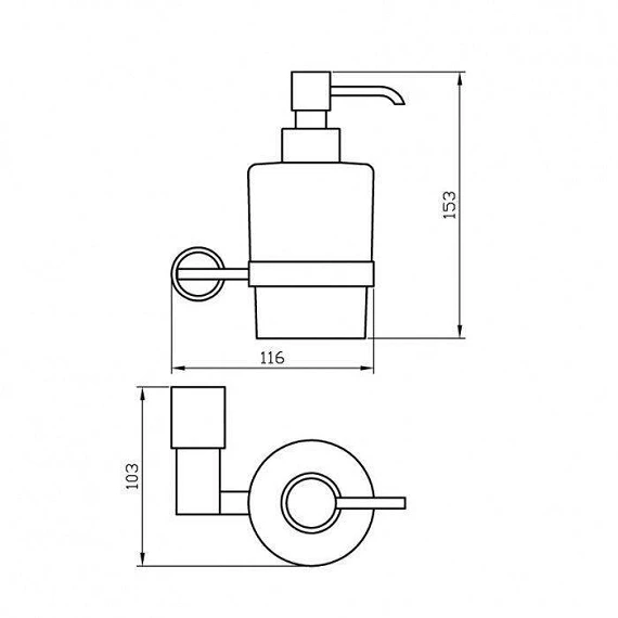 Дозатор для жидкого мыла Маттео 8814 - Изображение №4