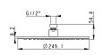 Верхній душ Rodos 010CP R250mm, круглий - Зображення №13