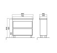 Тумба Валенсия 80 см с умывальником Frame - Изображение №18