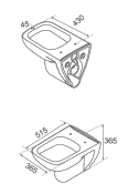Унитаз подвесной Duru 018500, сиденье Duru Slim Soft-Close - Изображение №9