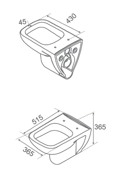 Унитаз подвесной Duru 018500, сиденье Duru Slim Soft-Close - Изображение №5