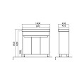 Тумба Омега Підлогова 100 см з умивальником Frame - Зображення №18