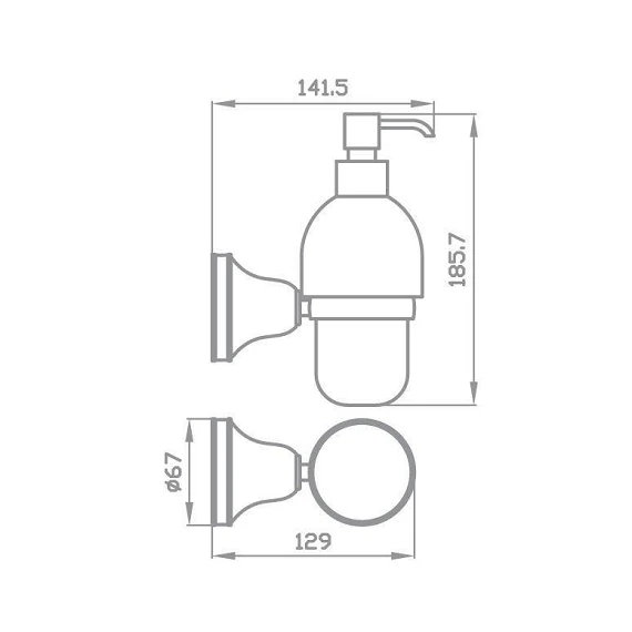Дозатор для жидкого мыла Виктория 7432 - Изображение №3