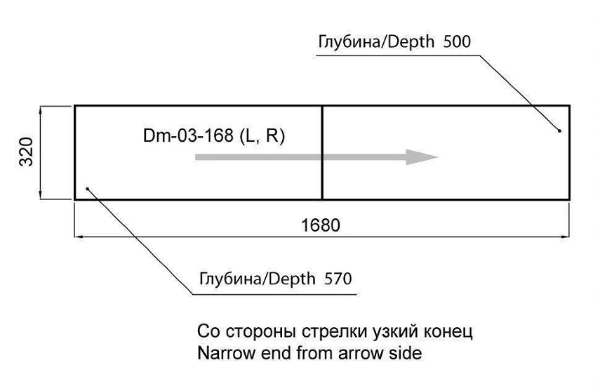 Тумба Даймонд 1680 мм DM-03-168R - Зображення №5