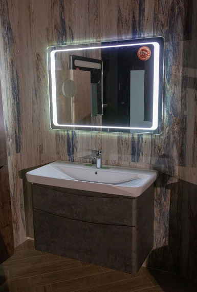 Зеркало Омега Люкс 100 см с LED подсветкой - Изображение №4